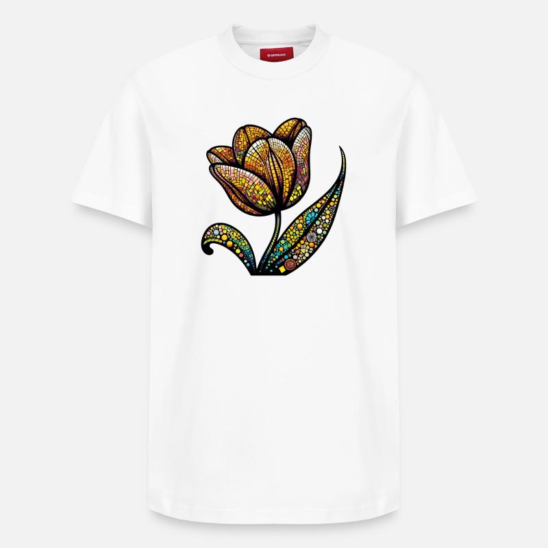Tulipe - T-shirt unisexe décontracté en coton Supima – de SPREAD - blanc