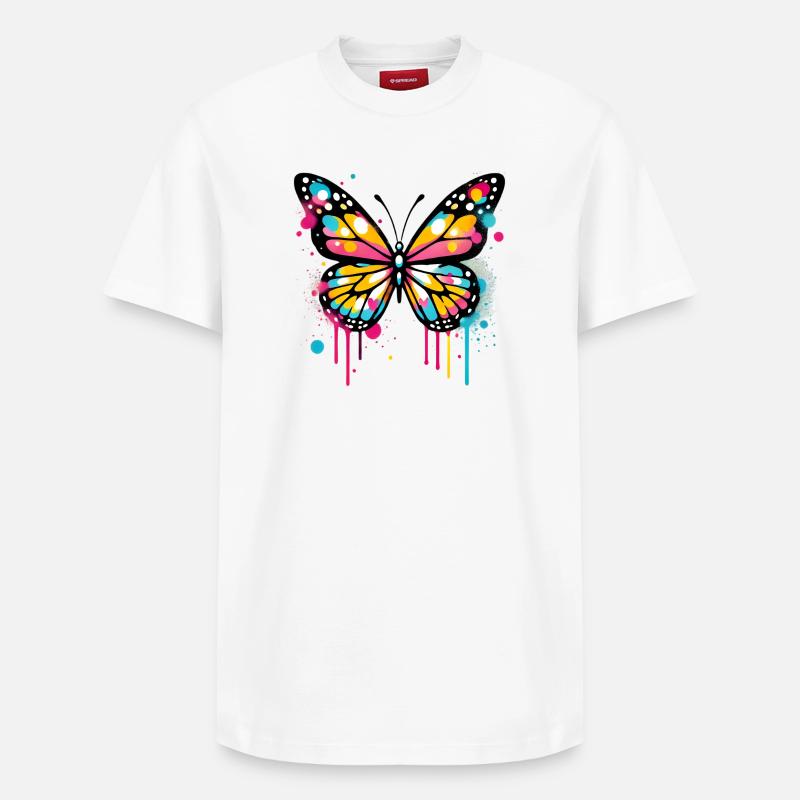 Papillon - T-shirt unisexe décontracté en coton Supima – de SPREAD - blanc