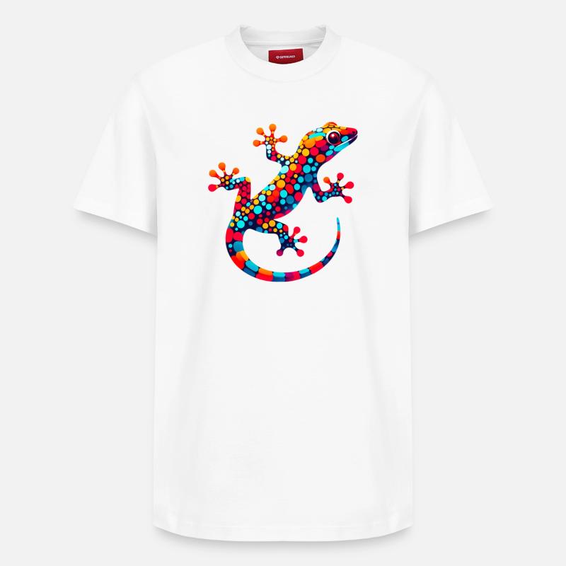 Gecko - T-shirt unisexe décontracté en coton Supima – de SPREAD - blanc
