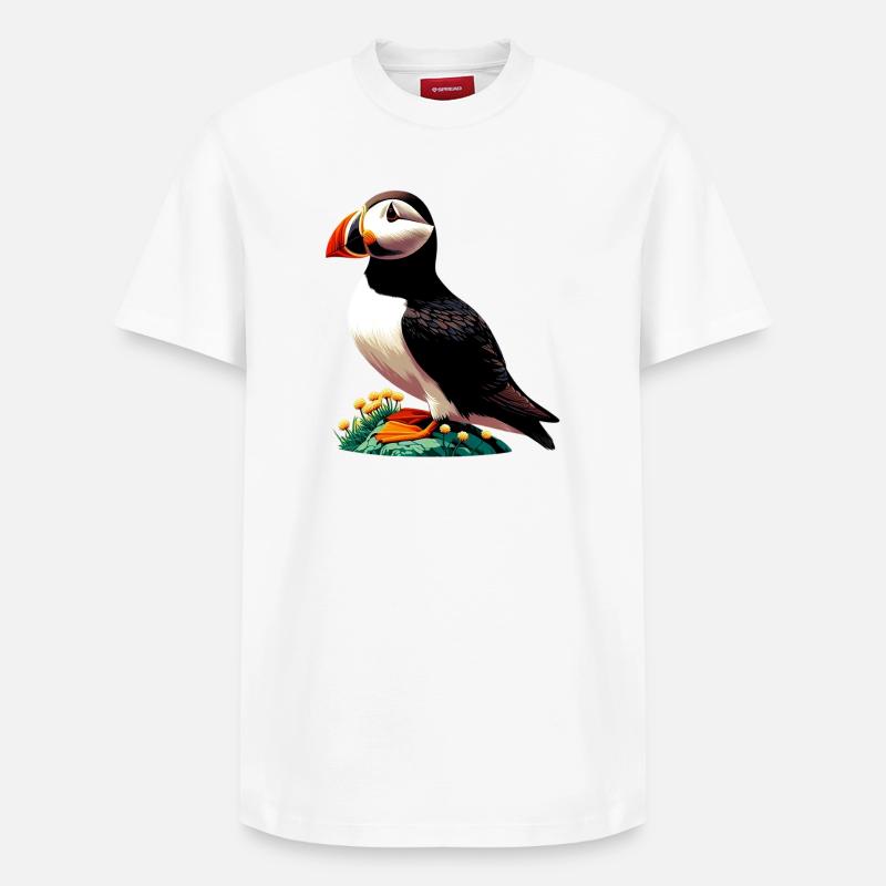 Macareux - T-shirt unisexe décontracté en coton Supima – de SPREAD - blanc