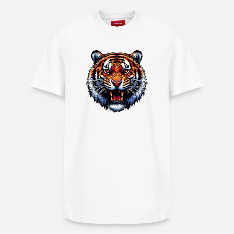 Tigre - T-shirt unisexe décontracté en coton Supima – de SPREAD - blanc