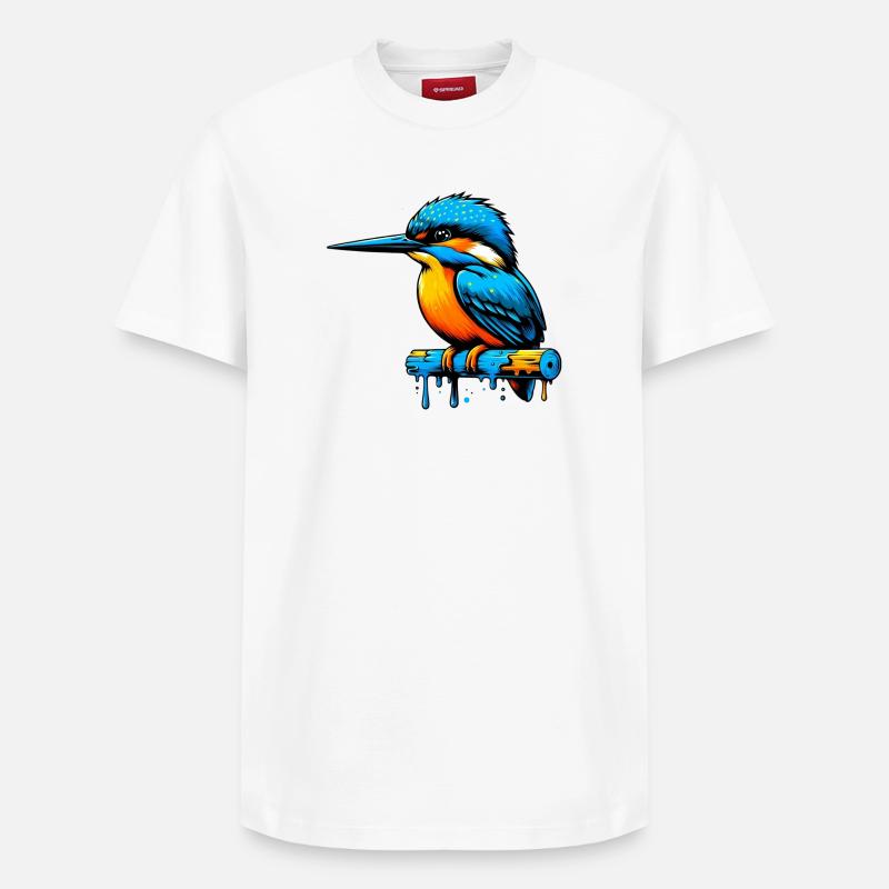 Martin-pêcheur - T-shirt unisexe décontracté en coton Supima – de SPREAD - blanc