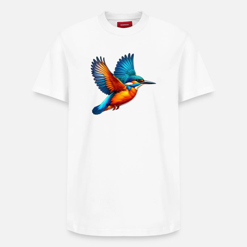 Martin-pêcheur - T-shirt unisexe décontracté en coton Supima – de SPREAD - blanc