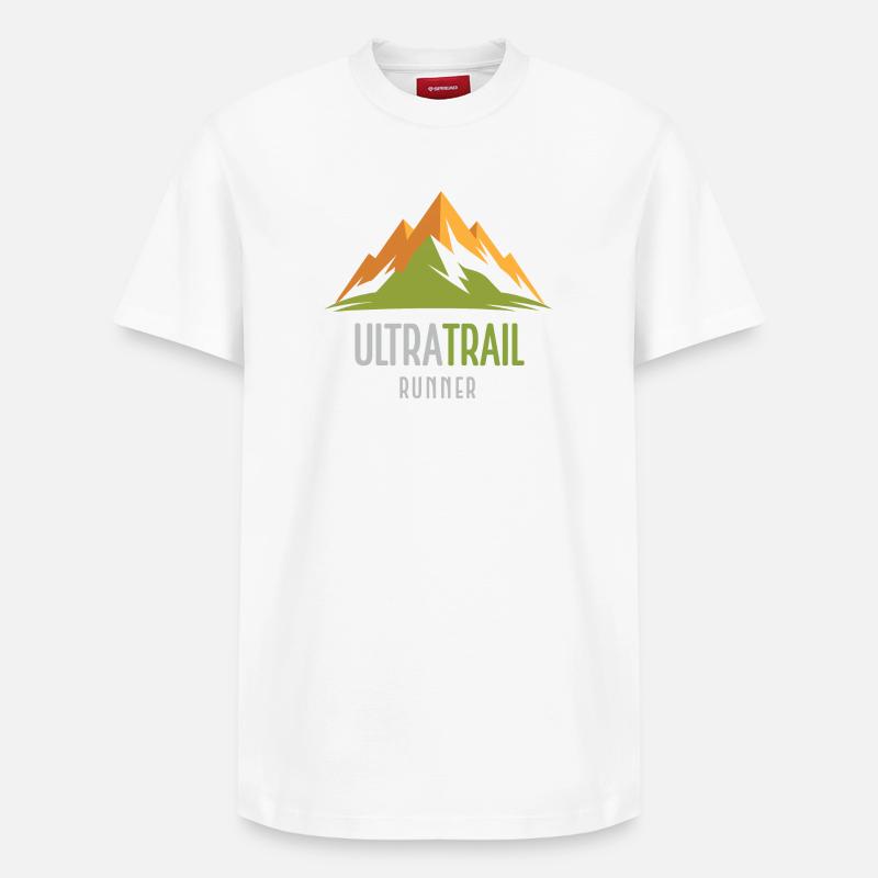 Coureur UltraTrail - T-shirt unisexe décontracté en coton Supima – de SPREAD - blanc