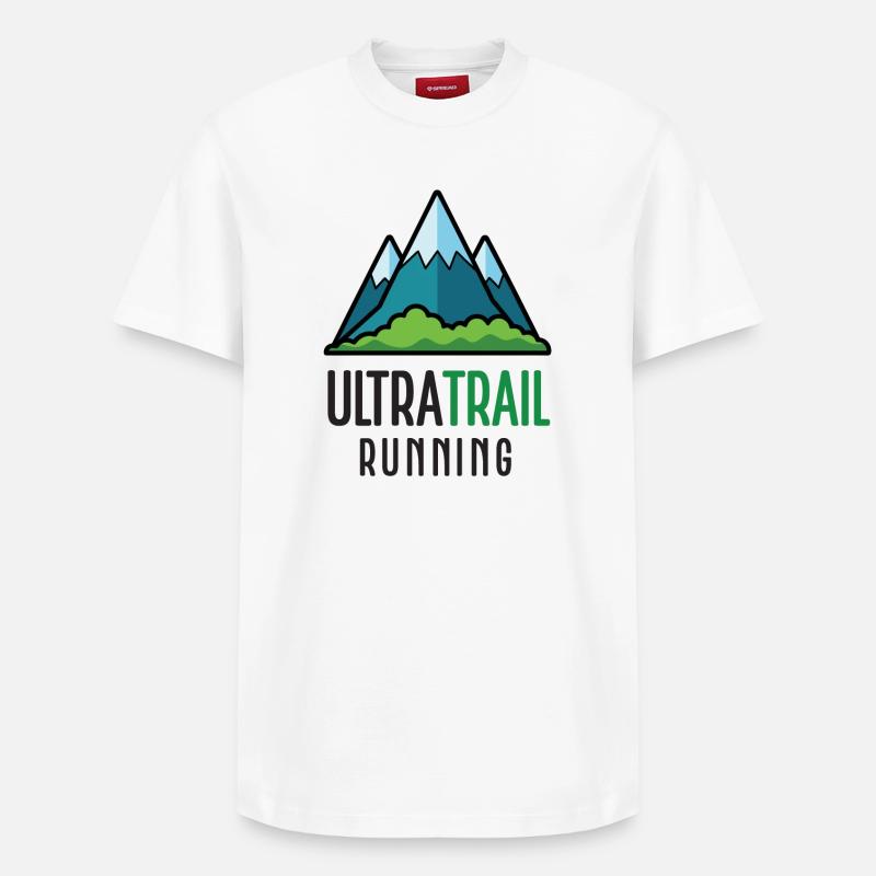 Ultra Trail Running - T-shirt unisexe décontracté en coton Supima – de SPREAD - blanc