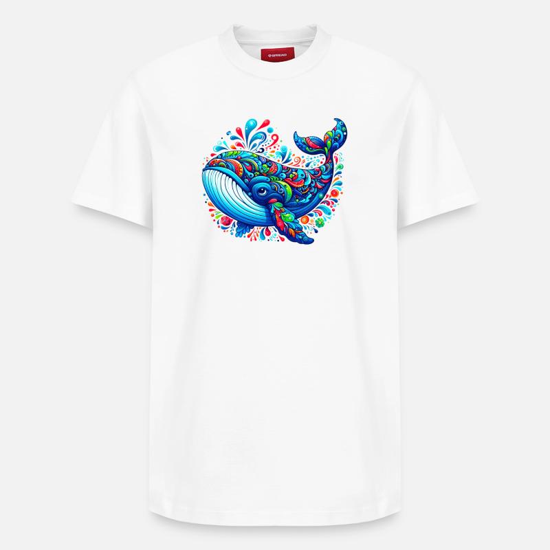Wal - Relaxed Unisex Supima Cotton T-Shirt – von SPREAD - Weiß
