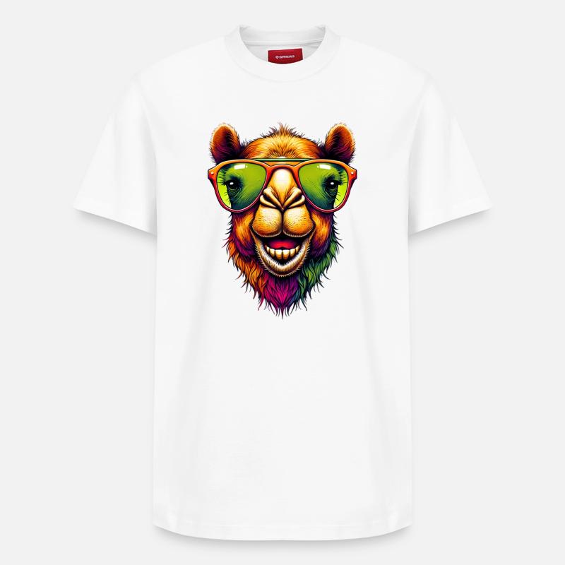 Chameau - T-shirt unisexe décontracté en coton Supima – de SPREAD - blanc