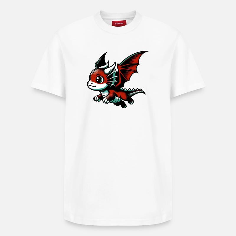 Dragon - T-shirt unisexe décontracté en coton Supima – de SPREAD - blanc