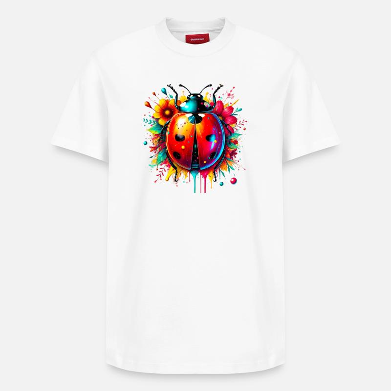 Marienkäfer - Relaxed Unisex Supima Cotton T-Shirt – von SPREAD - Weiß