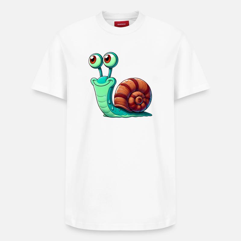 Escargot - T-shirt unisexe décontracté en coton Supima – de SPREAD - blanc