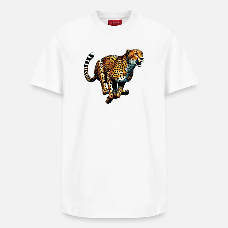 Gepard - Relaxed Unisex Supima Cotton T-Shirt – von SPREAD - Weiß
