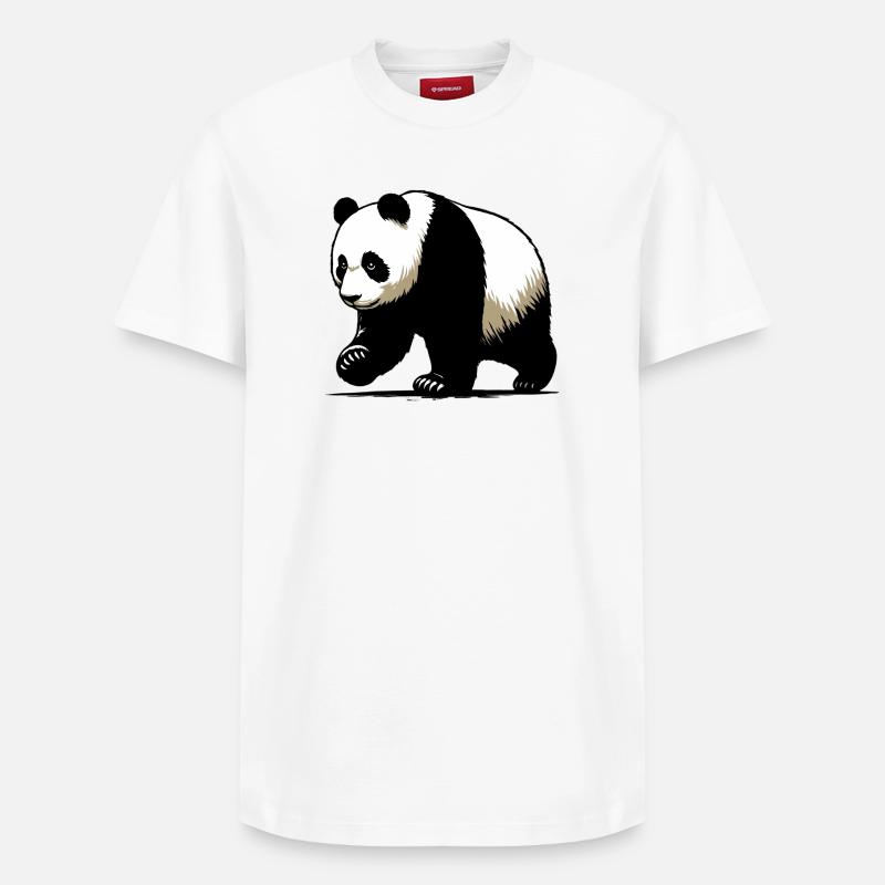 Panda - Relaxed Unisex Supima Cotton T-Shirt – von SPREAD - Weiß