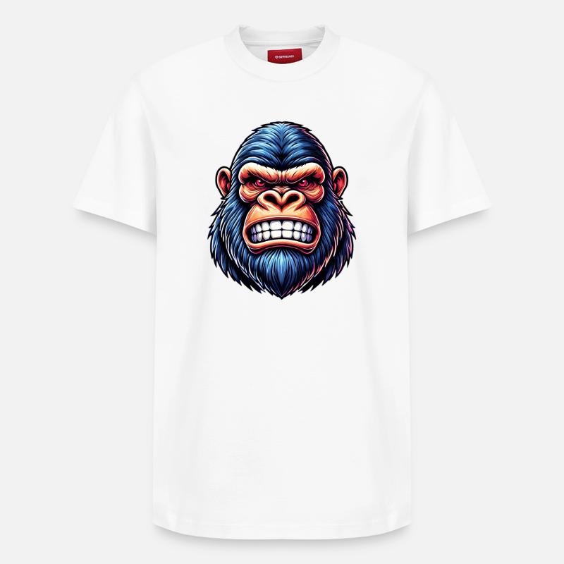 Gorille - T-shirt unisexe décontracté en coton Supima – de SPREAD - blanc