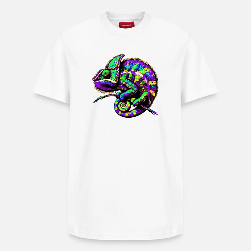Caméléon - T-shirt unisexe décontracté en coton Supima – de SPREAD - blanc