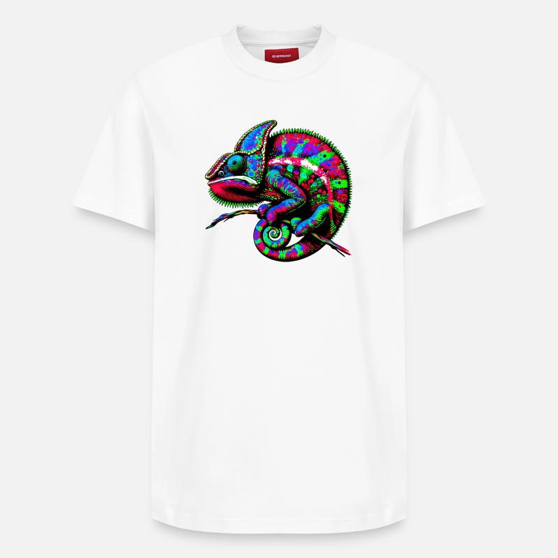 Caméléon - T-shirt unisexe décontracté en coton Supima – de SPREAD - blanc