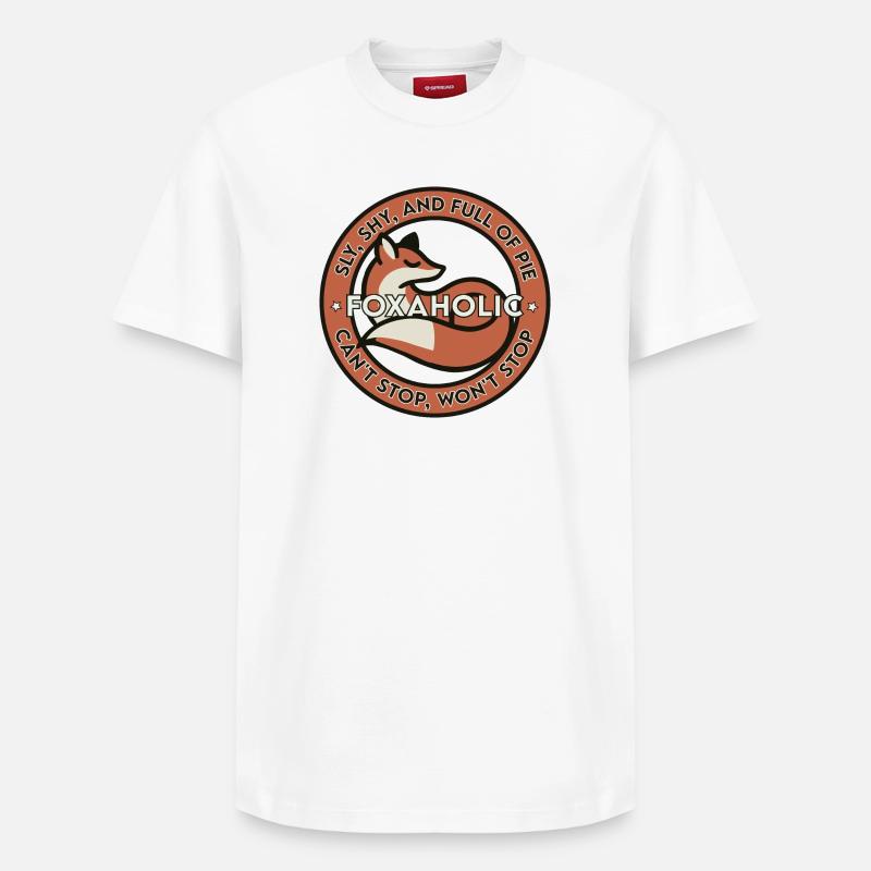 Accro au renard - T-shirt unisexe décontracté en coton Supima – de SPREAD - blanc