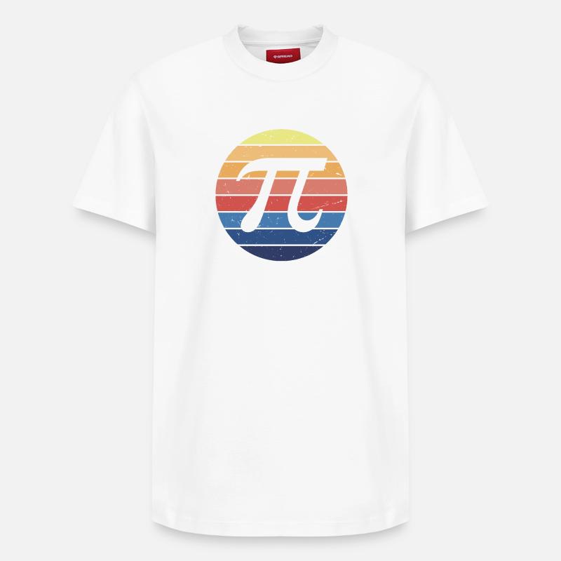 Math Pi Rétro - T-shirt unisexe décontracté en coton Supima – de SPREAD - blanc