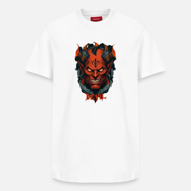 Devil - Relaxed Unisex Supima Cotton T-Shirt – by SPREAD - white