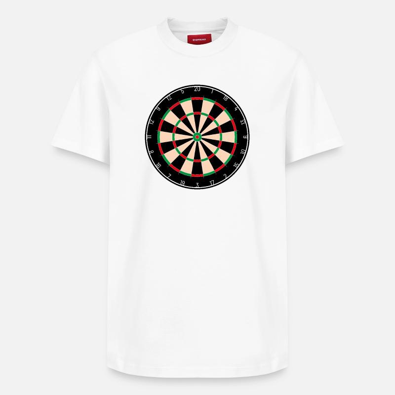 Jeu de fléchettes Classic Darts - T-shirt unisexe décontracté en coton Supima – de SPREAD - blanc