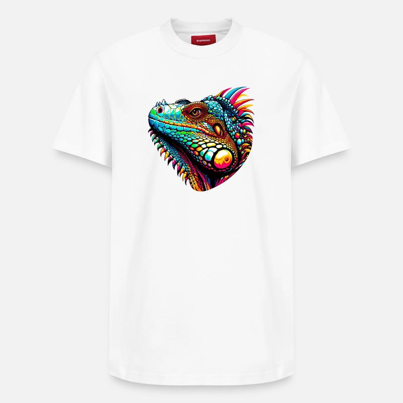 Iguane - T-shirt unisexe décontracté en coton Supima – de SPREAD - blanc