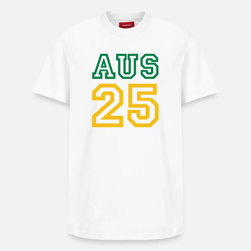 AUSTRALIE 2025 - T-shirt unisexe décontracté en coton Supima – de SPREAD - blanc