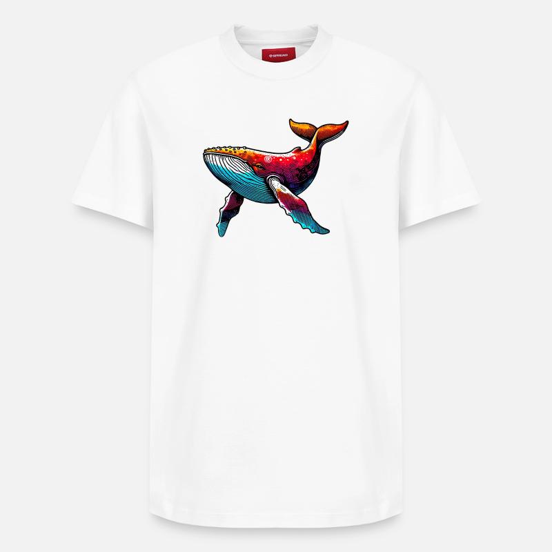 Baleine - T-shirt unisexe décontracté en coton Supima – de SPREAD - blanc