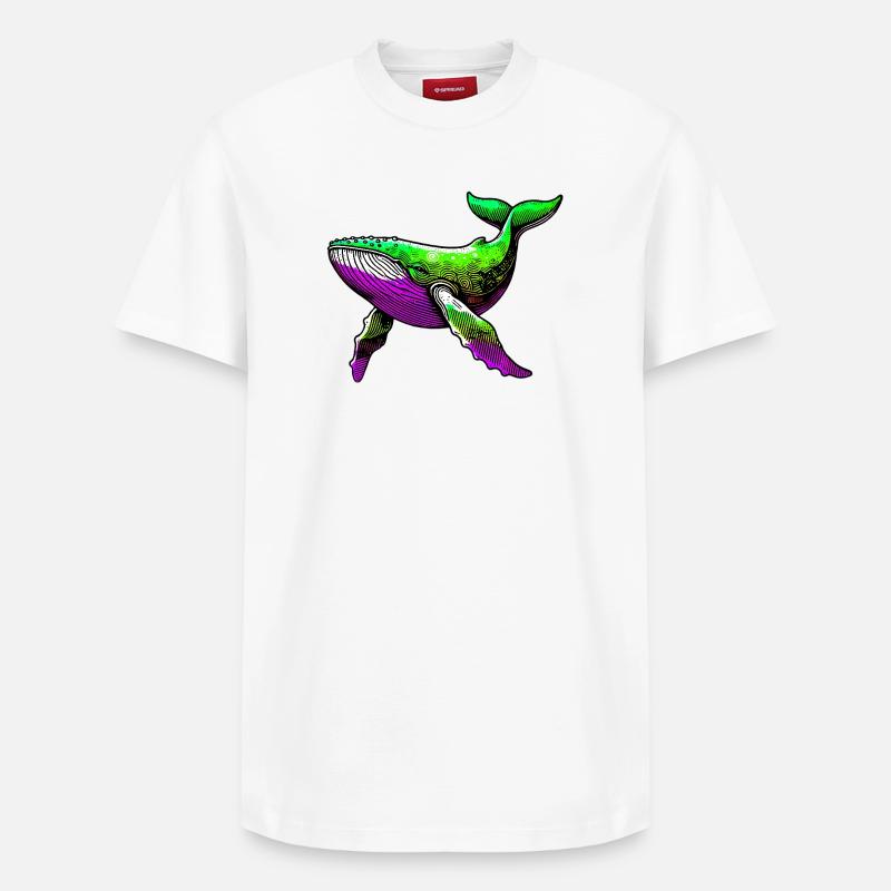 Baleine - T-shirt unisexe décontracté en coton Supima – de SPREAD - blanc