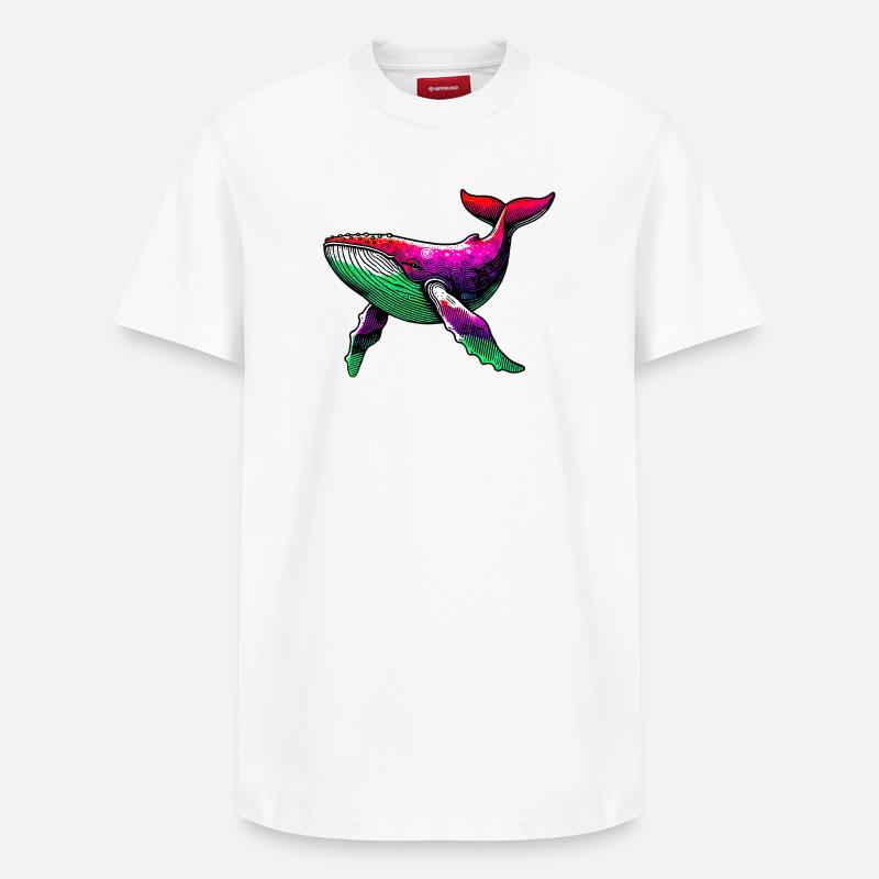 Baleine - T-shirt unisexe décontracté en coton Supima – de SPREAD - blanc