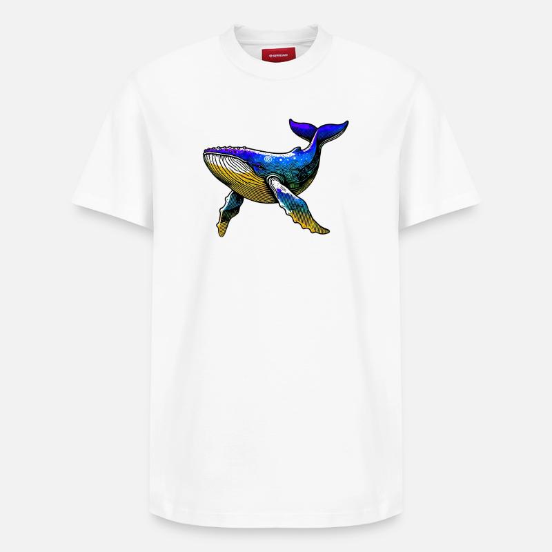 Baleine - T-shirt unisexe décontracté en coton Supima – de SPREAD - blanc