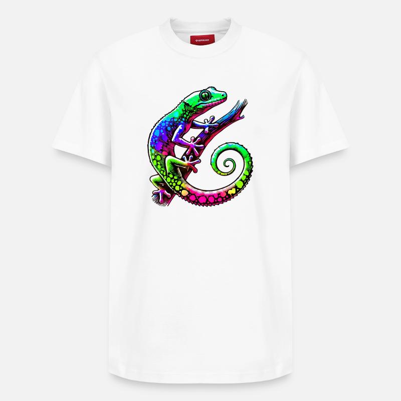 Gecko - T-shirt unisexe décontracté en coton Supima – de SPREAD - blanc
