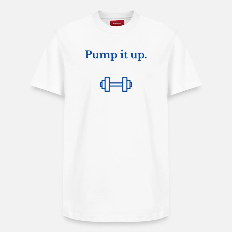 Pump it up - Relaxed Unisex Supima Cotton T-Shirt – von SPREAD - Weiß