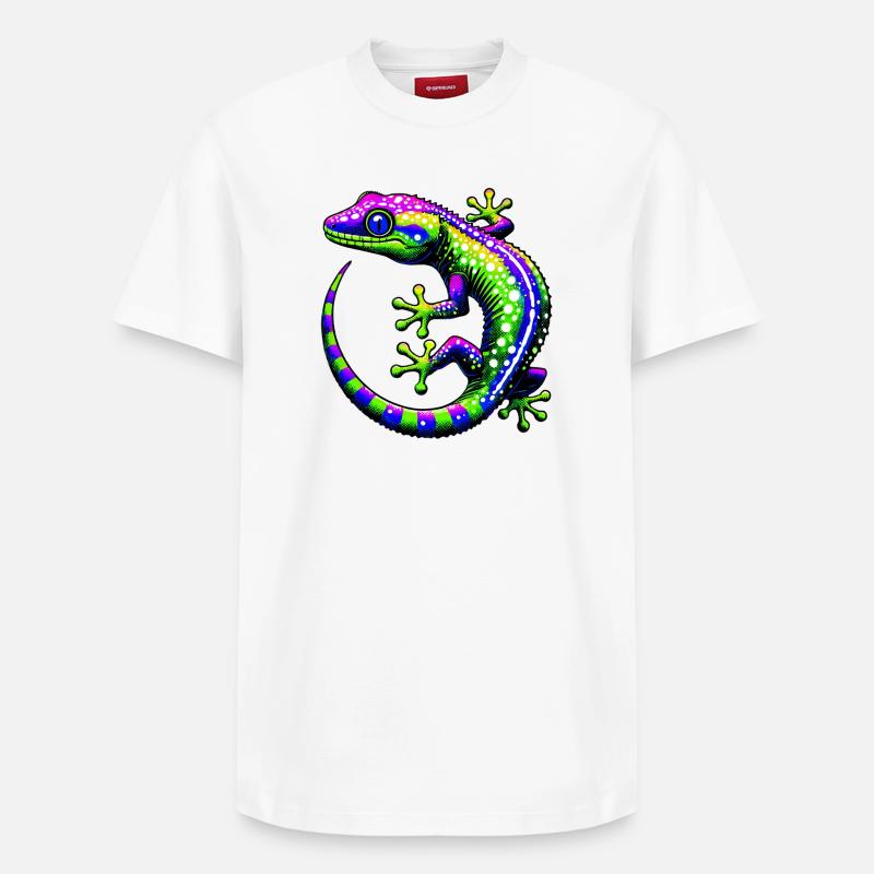 Gecko - T-shirt unisexe décontracté en coton Supima – de SPREAD - blanc