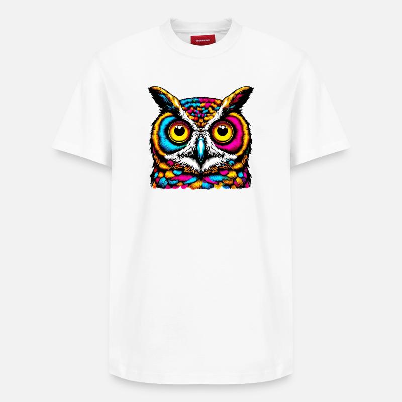 Hibou - T-shirt unisexe décontracté en coton Supima – de SPREAD - blanc