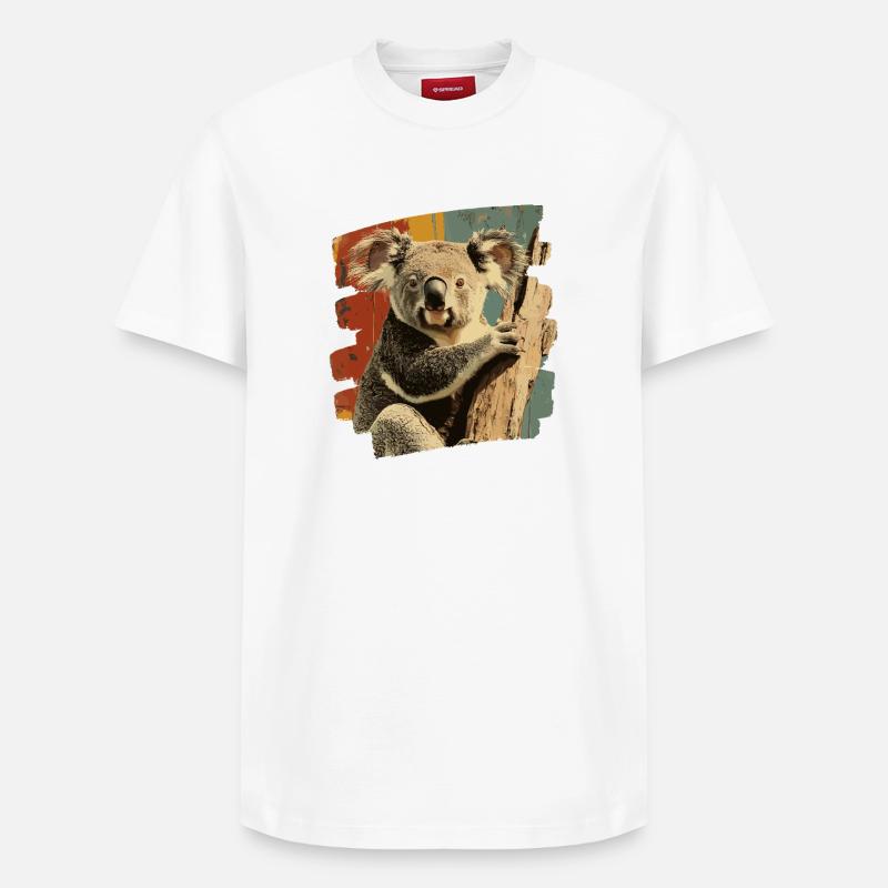 Ours Koala - T-shirt unisexe décontracté en coton Supima – de SPREAD - blanc