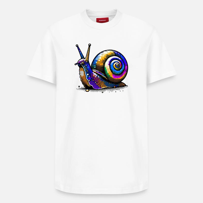 Escargot - T-shirt unisexe décontracté en coton Supima – de SPREAD - blanc