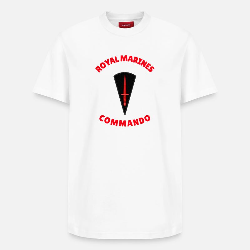 Royal Marines Commando - T-shirt unisexe décontracté en coton Supima – de SPREAD - blanc