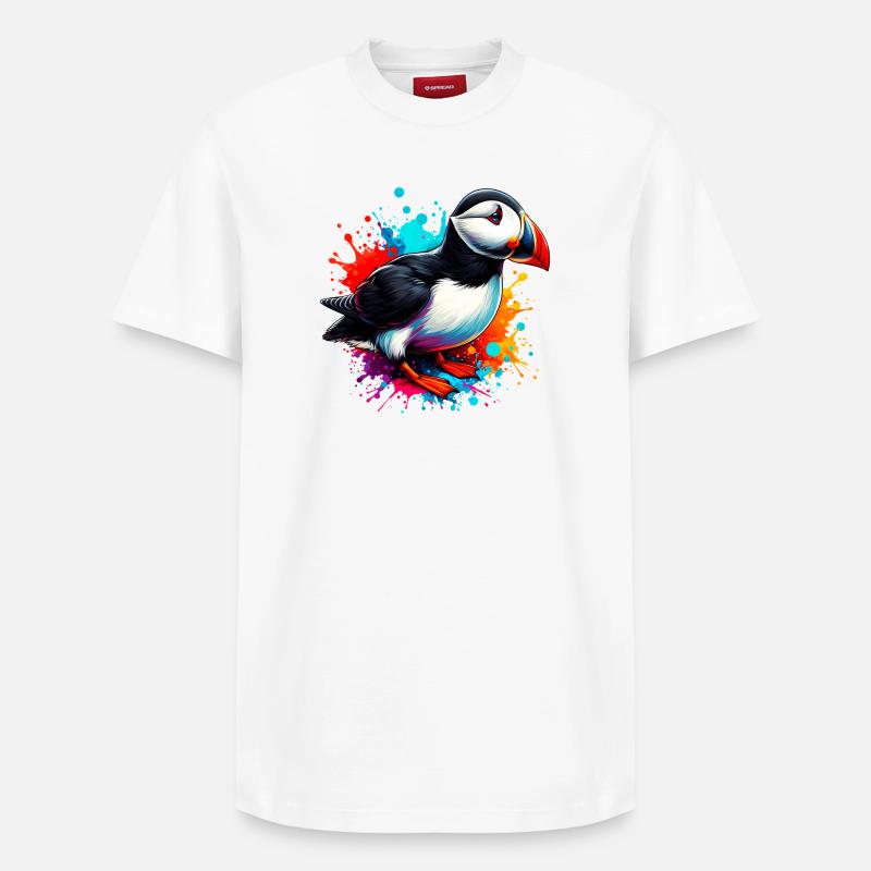 Macareux - T-shirt unisexe décontracté en coton Supima – de SPREAD - blanc