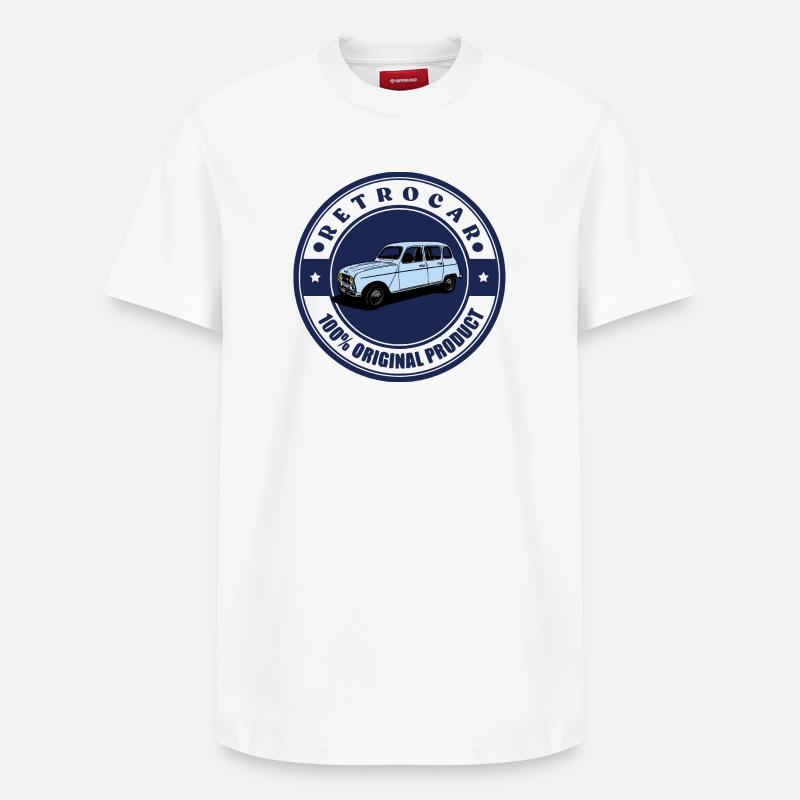 Rétro car - T-shirt unisexe décontracté en coton Supima – de SPREAD - blanc