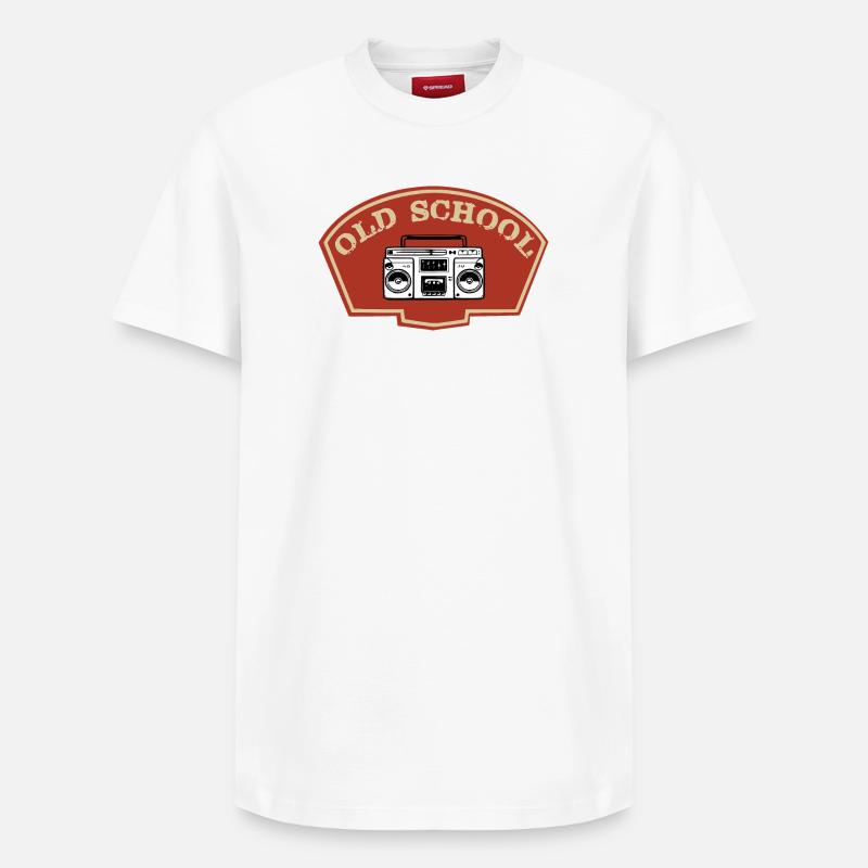 Old school - T-shirt unisexe décontracté en coton Supima – de SPREAD - blanc