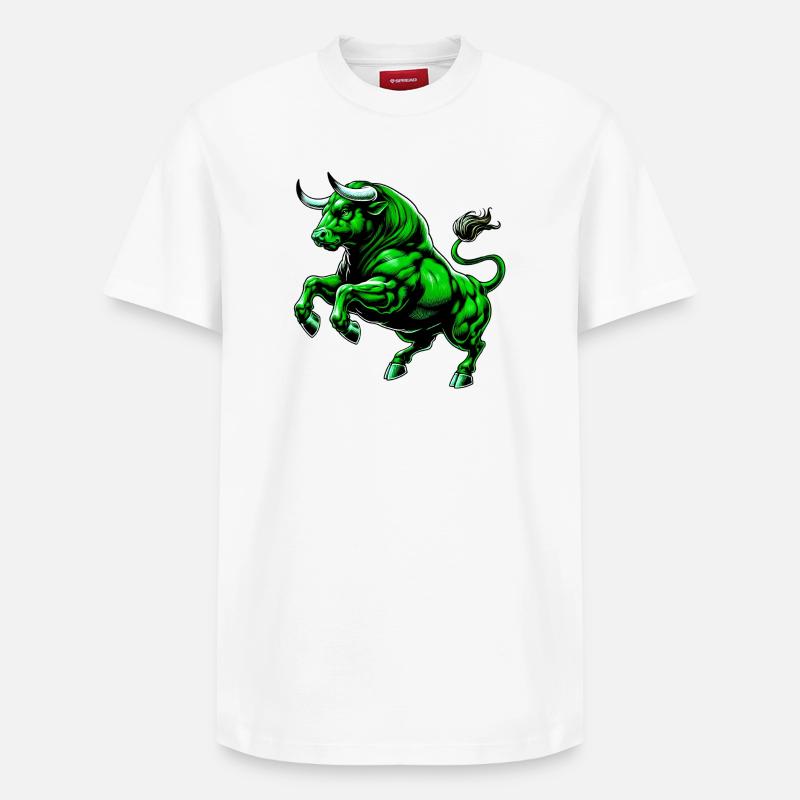 Taureau - T-shirt unisexe décontracté en coton Supima – de SPREAD - blanc