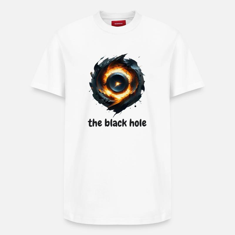 Das Schwarze Loch - Relaxed Unisex Supima Cotton T-Shirt – von SPREAD - Weiß