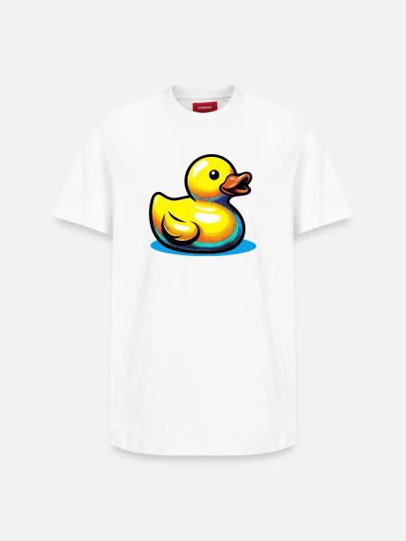 Duckling Duck Duck Duck - Relaxed Unisex Supima Cotton T-Shirt – by SPREAD - white