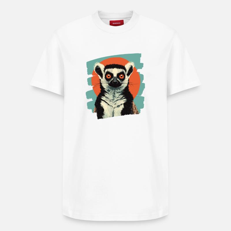 Lémurien - T-shirt unisexe décontracté en coton Supima – de SPREAD - blanc