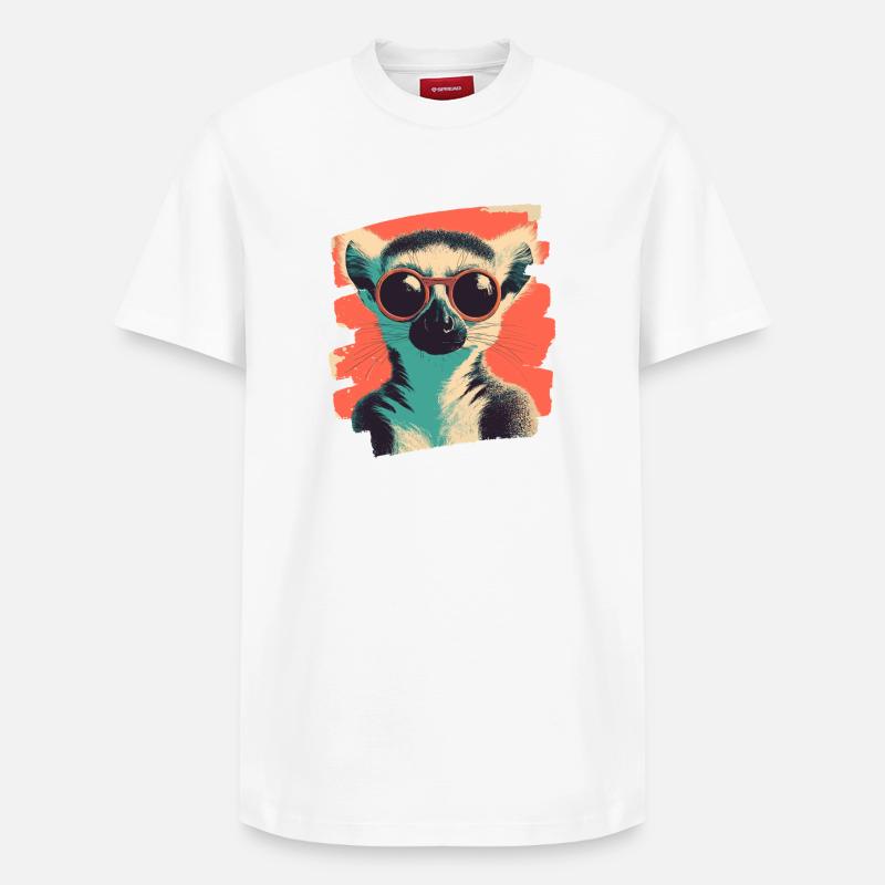 Lémurien - T-shirt unisexe décontracté en coton Supima – de SPREAD - blanc