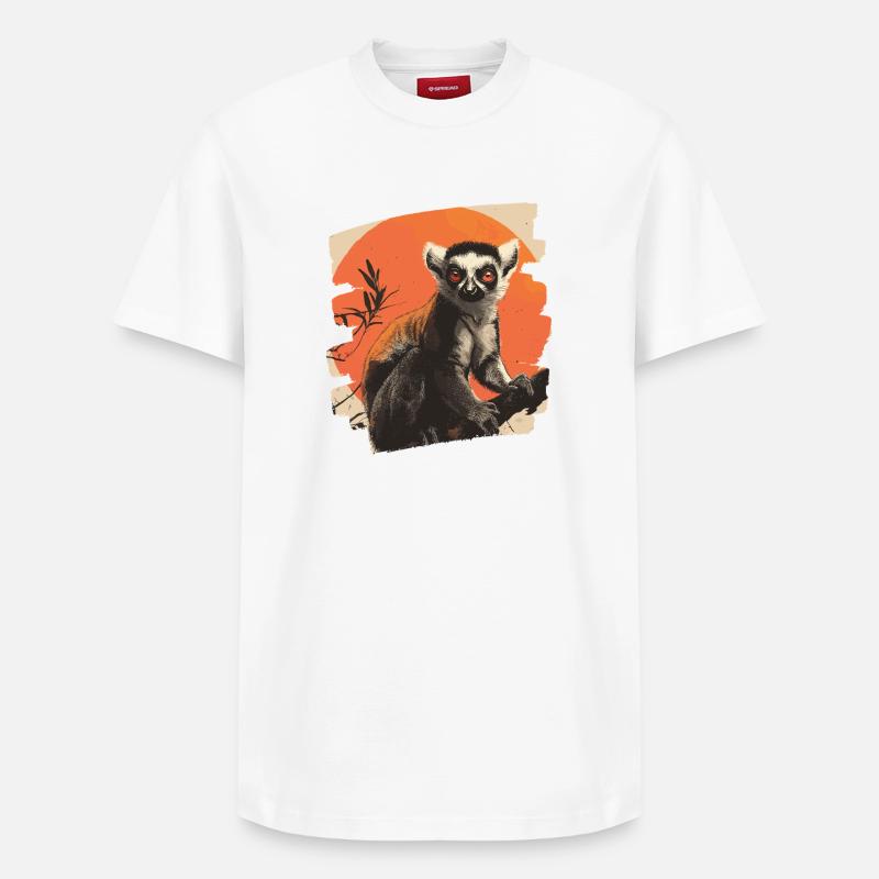 Lémurien - T-shirt unisexe décontracté en coton Supima – de SPREAD - blanc