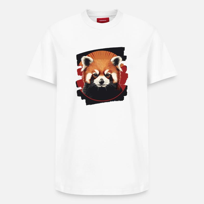 Petit panda - T-shirt unisexe décontracté en coton Supima – de SPREAD - blanc