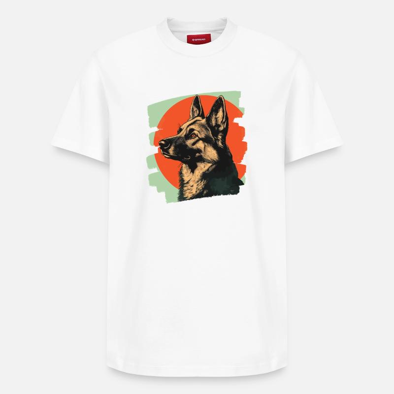 Chien de berger - T-shirt unisexe décontracté en coton Supima – de SPREAD - blanc