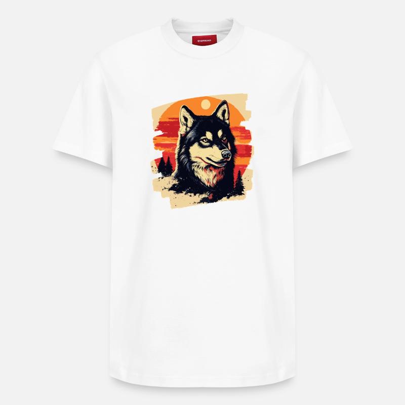 Husky - Relaxed Unisex Supima Cotton T-Shirt – von SPREAD - Weiß