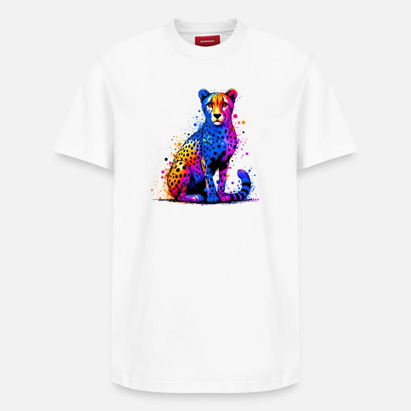Guépard - T-shirt unisexe décontracté en coton Supima – de SPREAD - blanc
