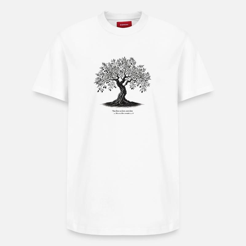 Olivier - T-shirt unisexe décontracté en coton Supima – de SPREAD - blanc